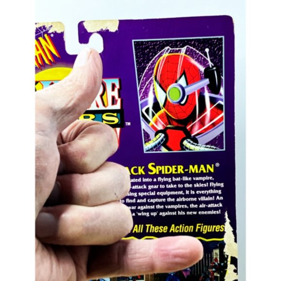 1996 Marvel Figure SpiderMan Vamp Wars-Wing AIR Attack Back Pack Missal Launcher - Picture 9 of 9